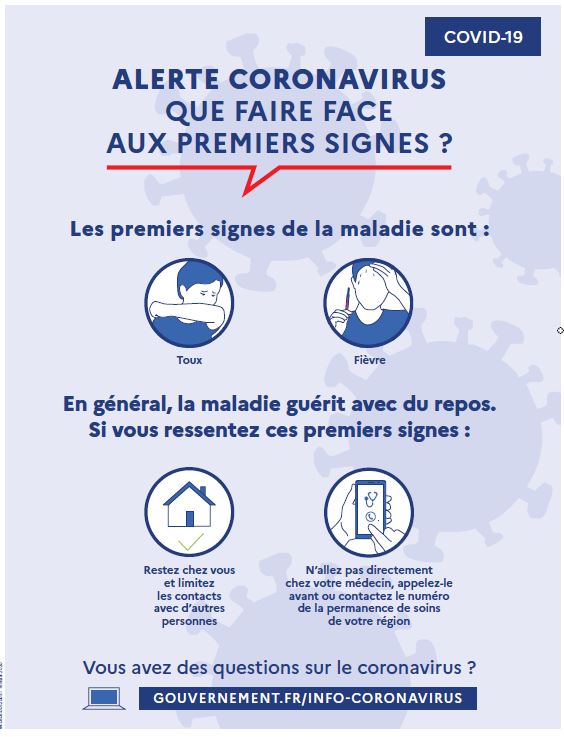 Coronavirus premier signe