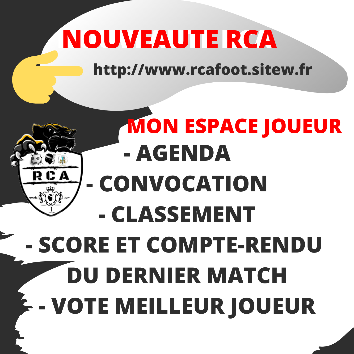 Espace joueur rca