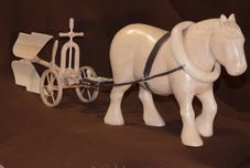 Sculpture d'un cheval de trait et d'un brabrant