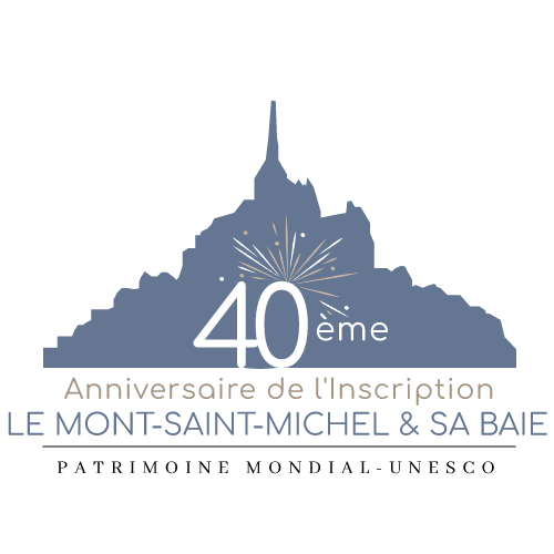 Logo 40 ans inscription UNESCO Mont-Saint-Michel et sa baie