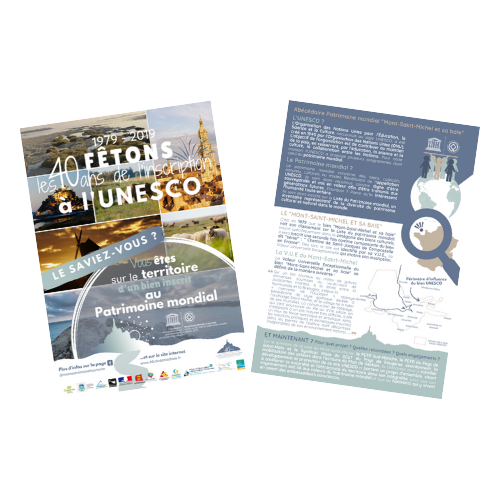 Flyer 40 ans d'inscription UNESCO Mont-Saint-Michel et sa baie