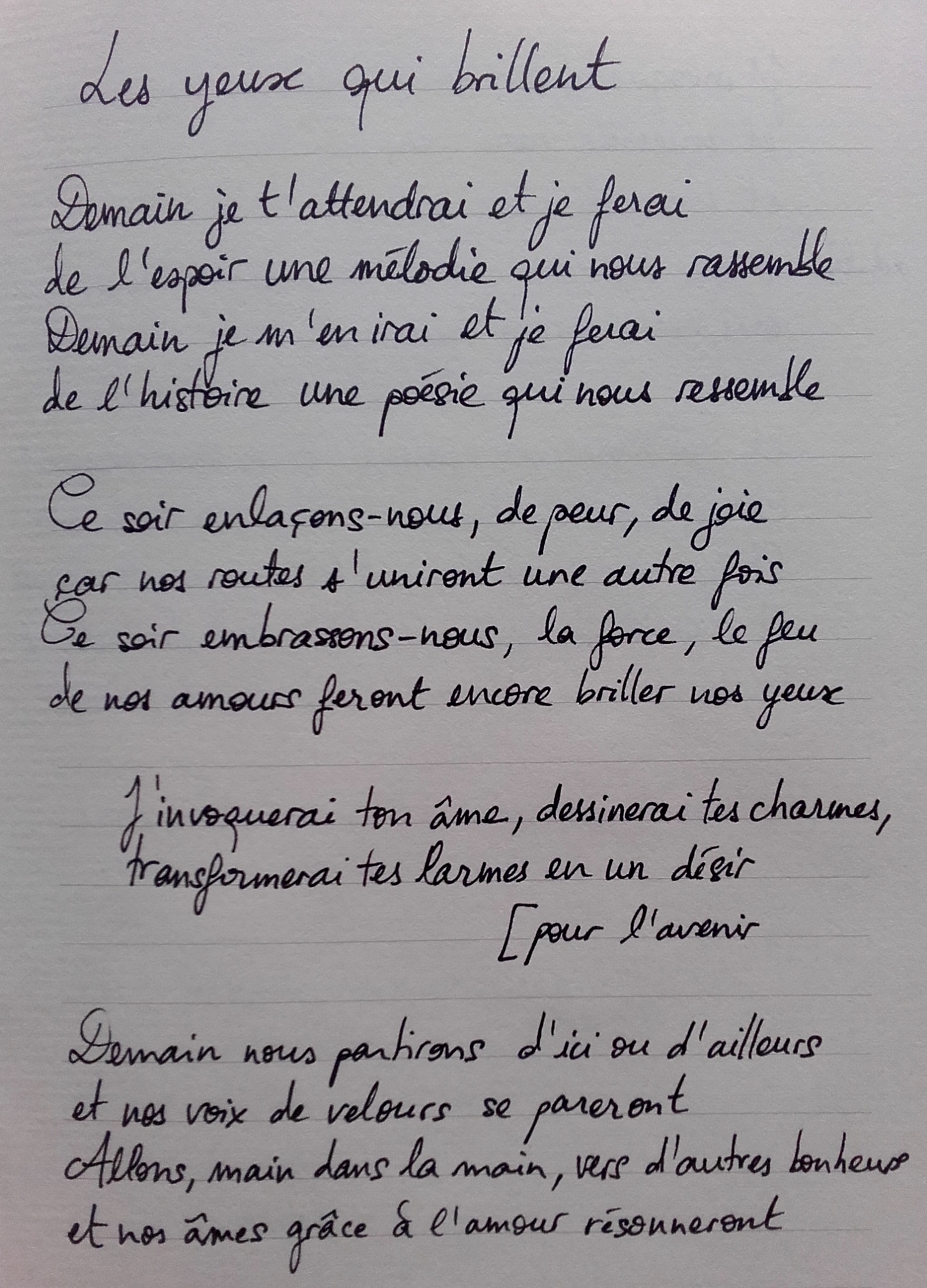 Image les yeux qui brillent