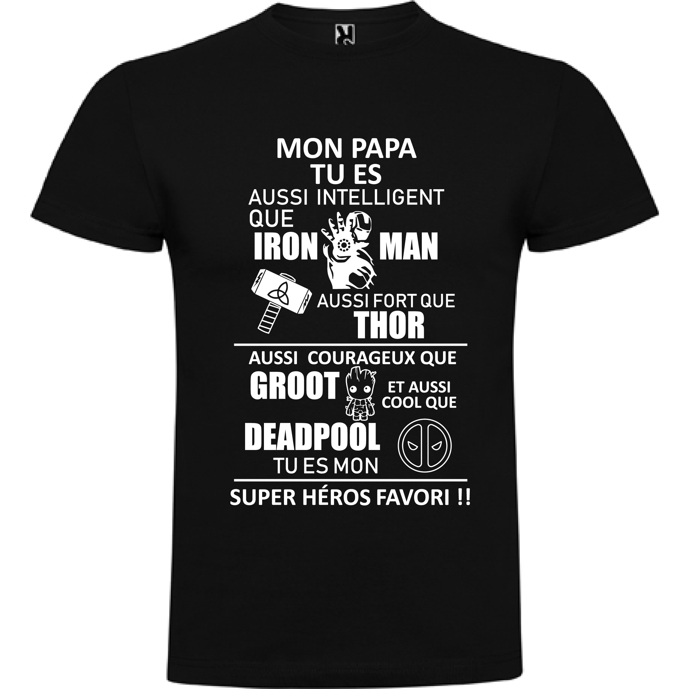 Maquette tee shirt heros