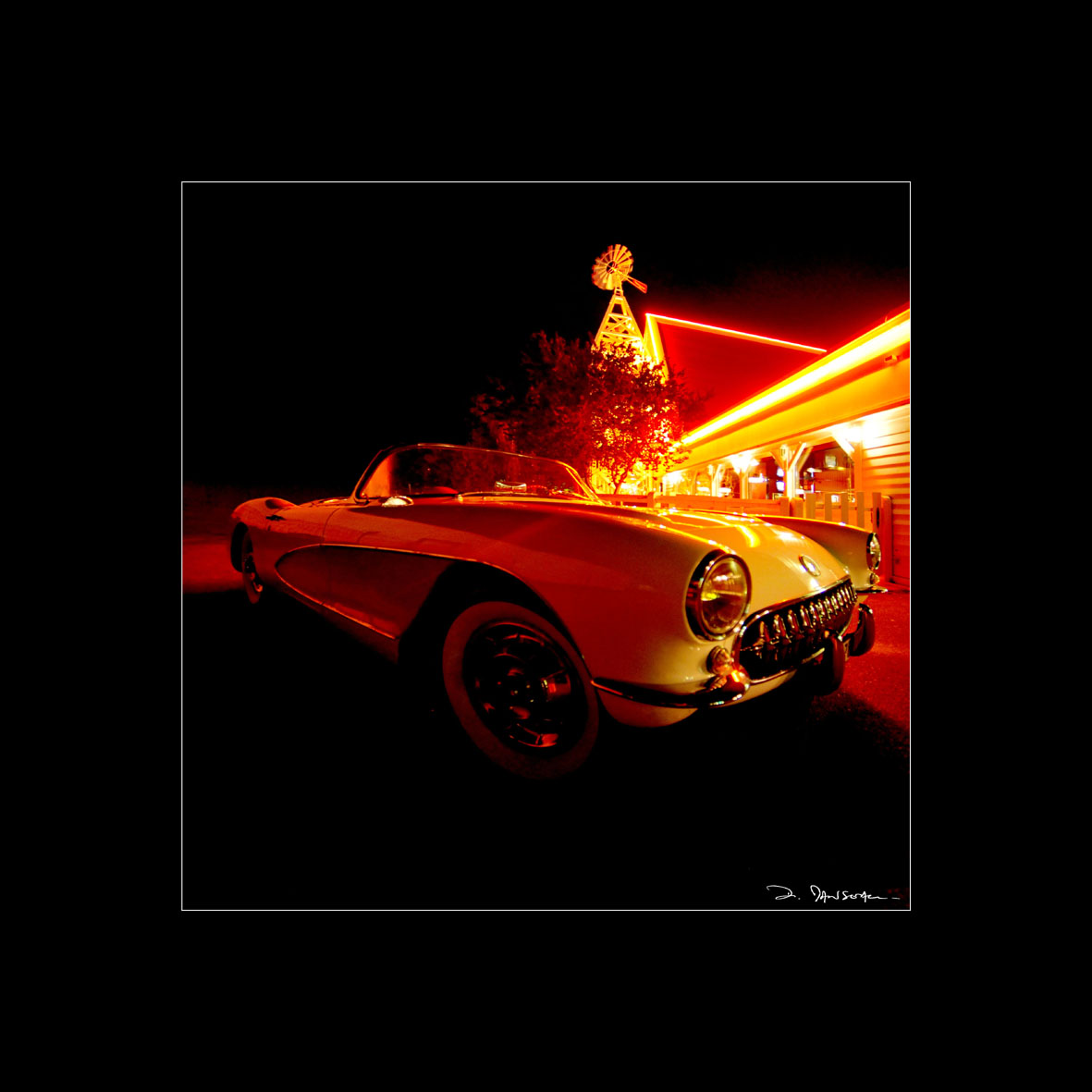 Corvette bufallo 7 rec carre poster noir mail