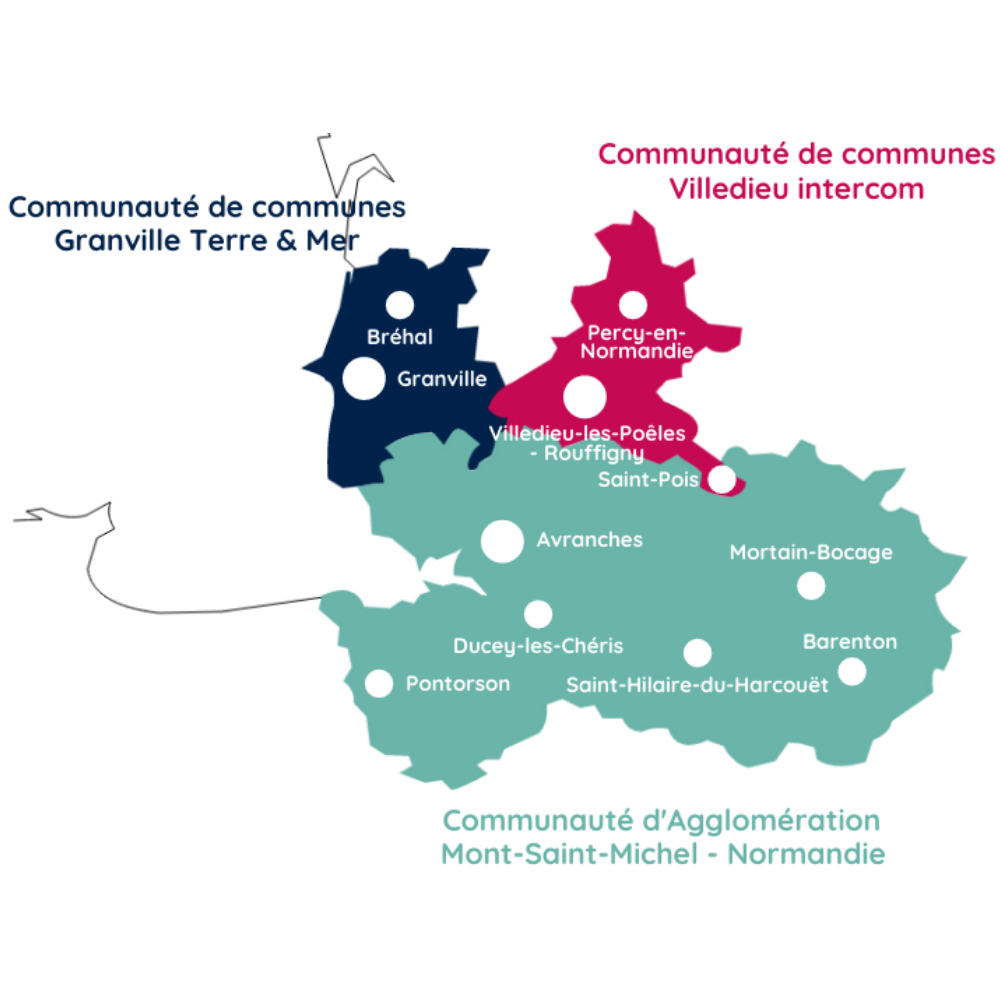 Carte intercommunalités OCM PETR Baie du Mont-Saint-Michel