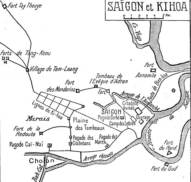 630px Map of Saigon and Ky Hoa