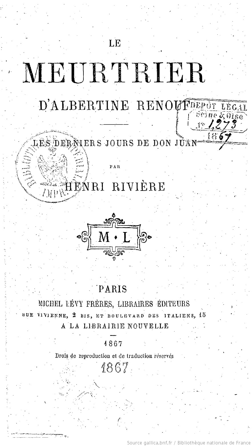 Le Meurtrier d Albertine Renouf Les Riviere Henri bpt6k57182716