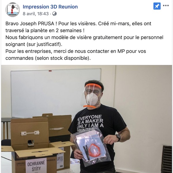 Visière de protection 3d du 974 !