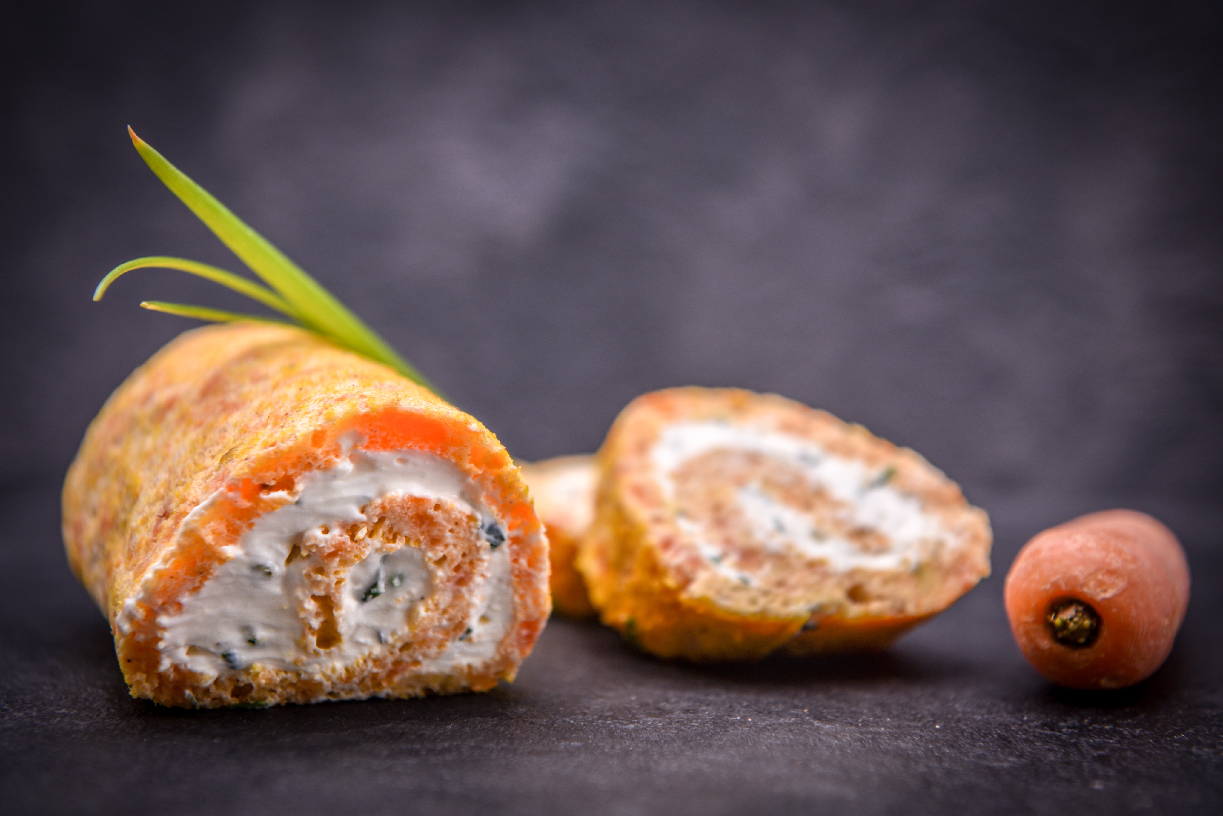 Roulé de carottes au fromage frais
