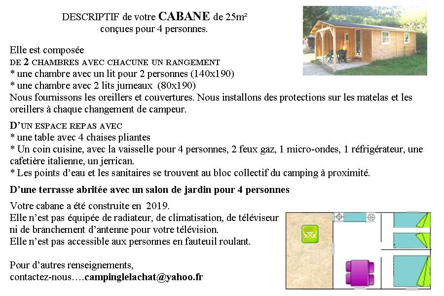 Descriptif des cabanes