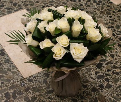 Bouquet roses blanches