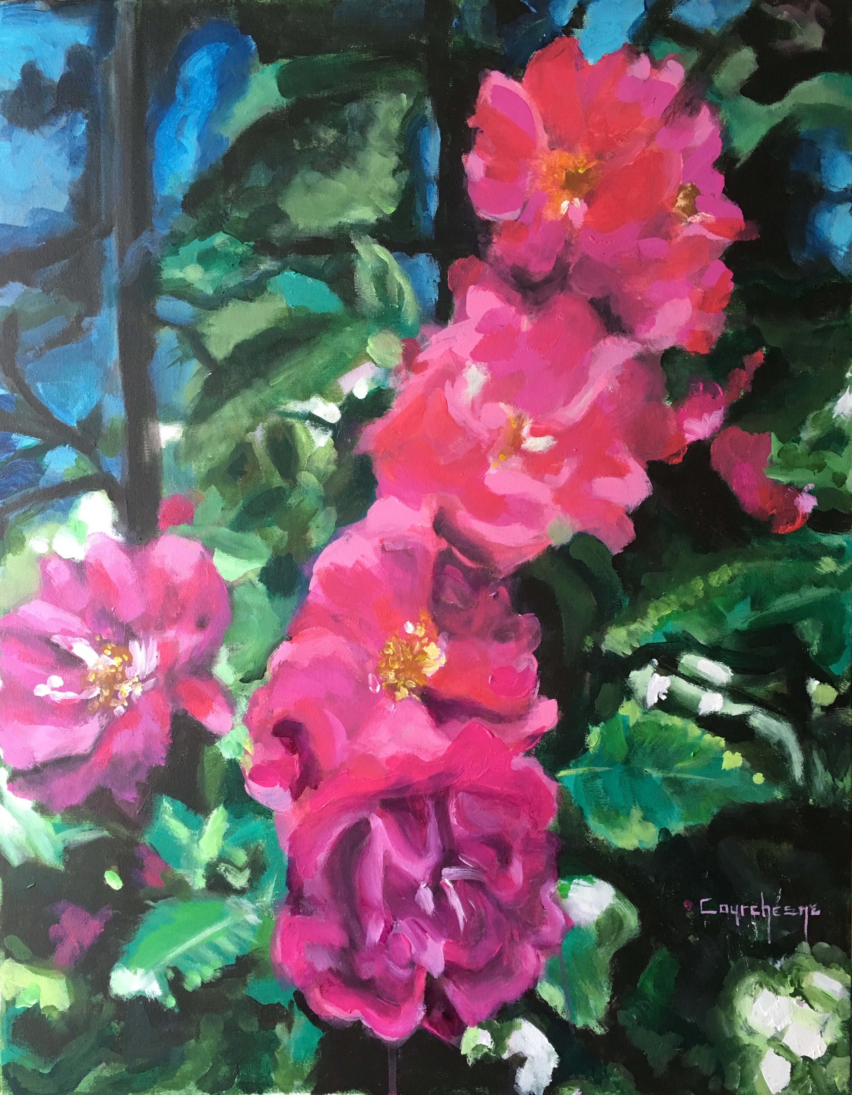 Fleurs roses