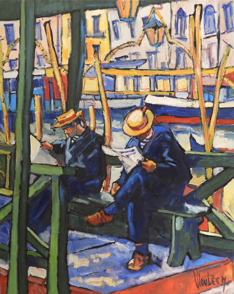 99 deux gondoliers lissant la gazette 25f