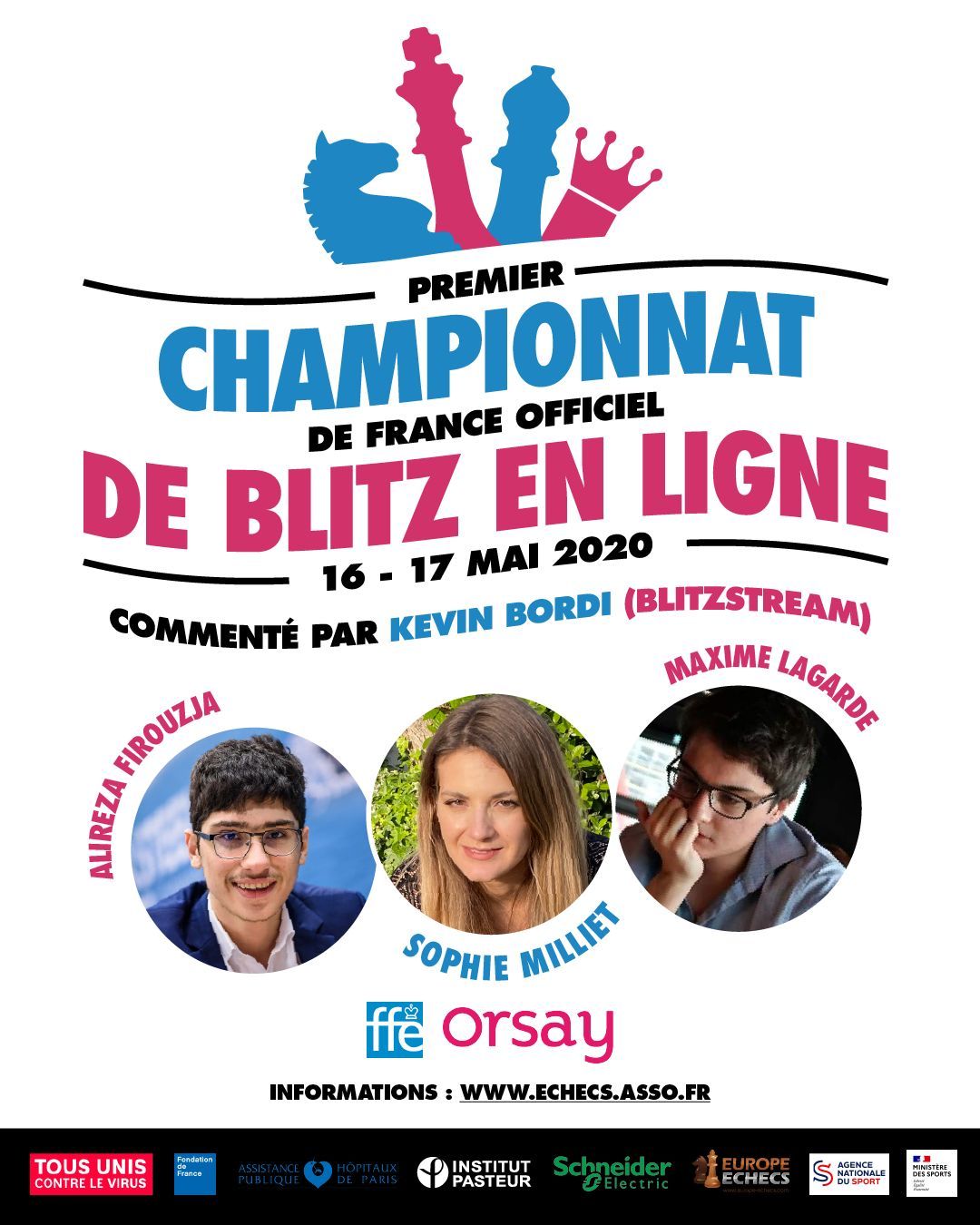 16-17 mai 2020 : Premier Championnat de France officiel de Blitz en ligne !