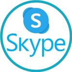 Skype rond vert