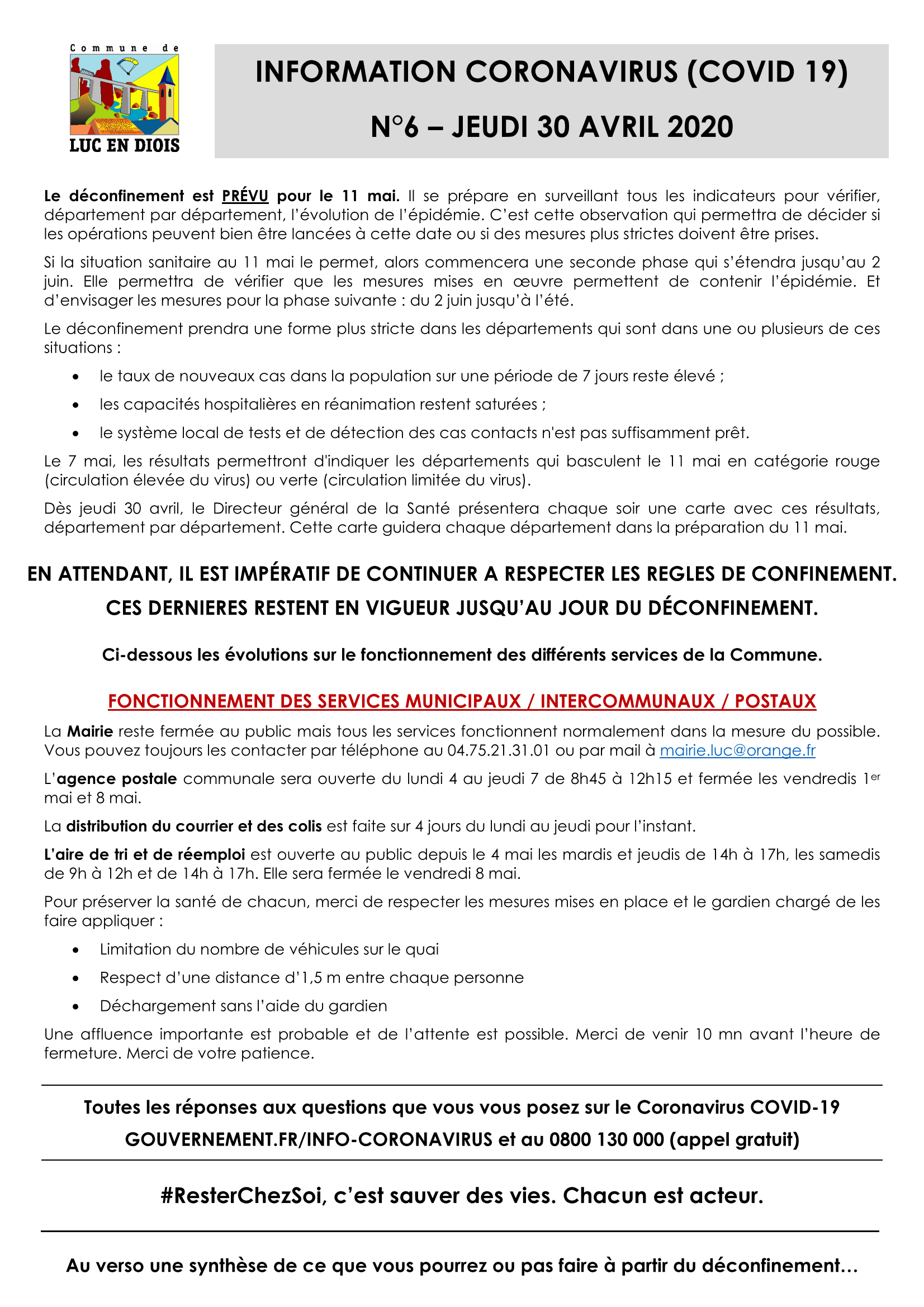 Covid-19 Lettre 6