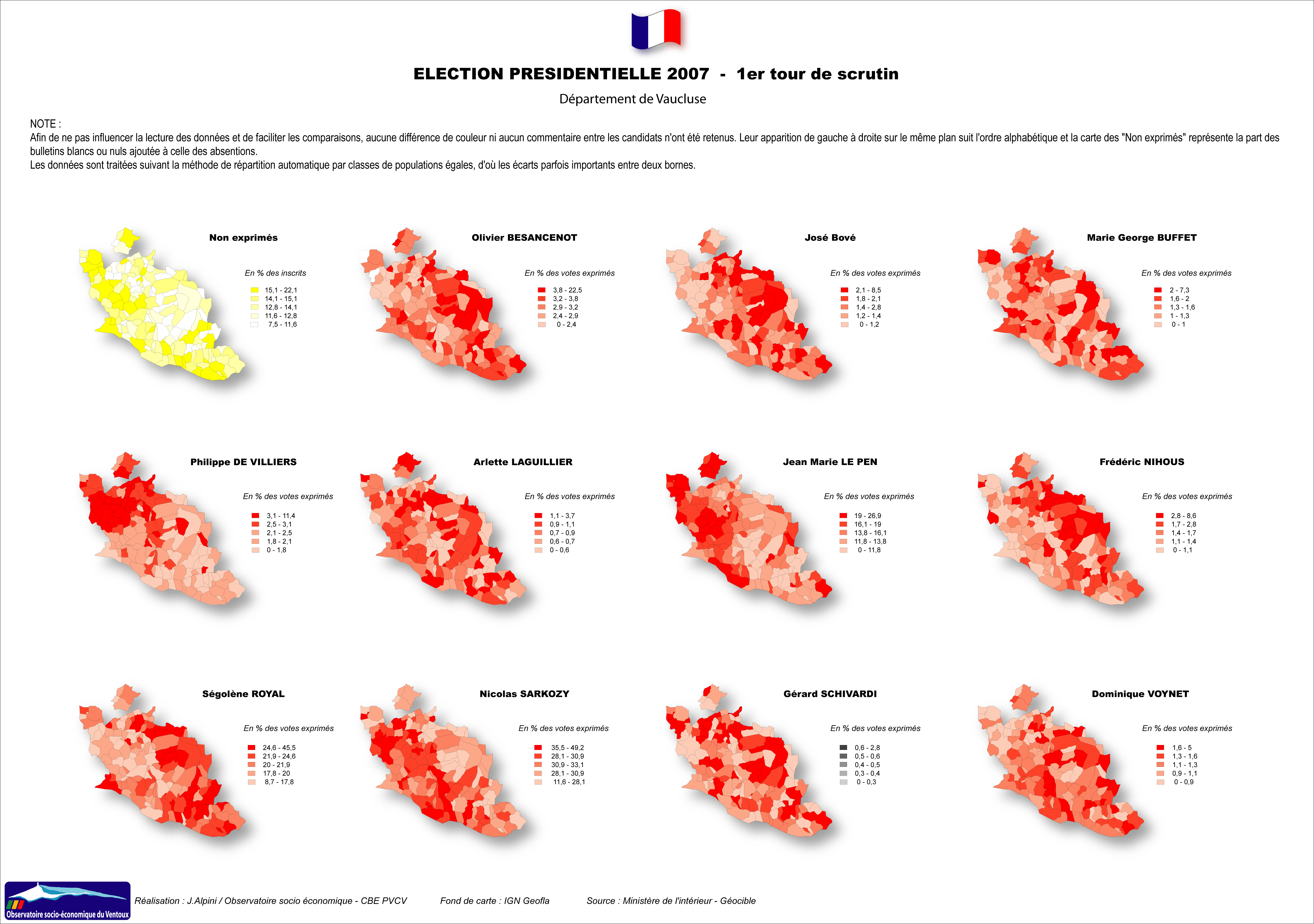 1er tour 2007 vaucluse