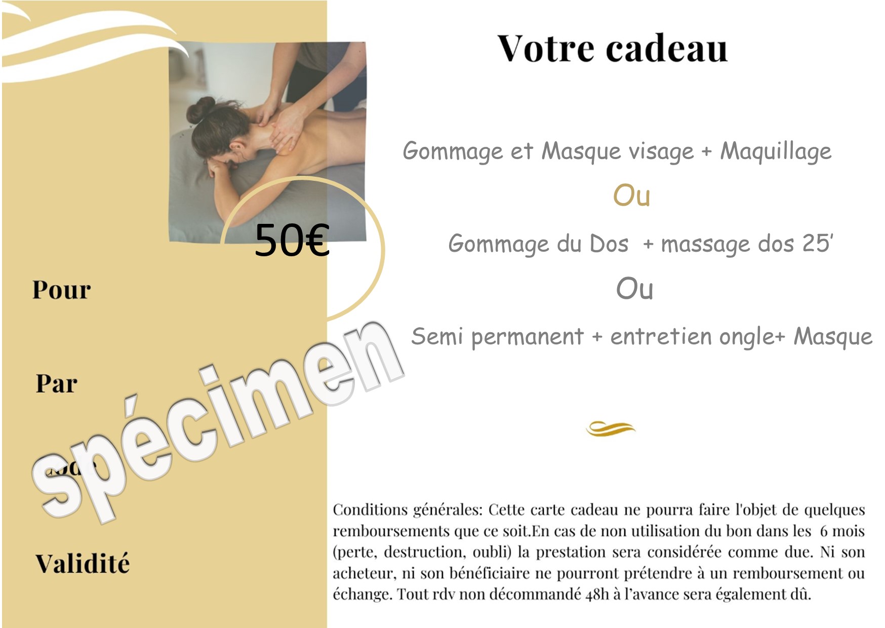 Bon cadeau compose mai 50 2020
