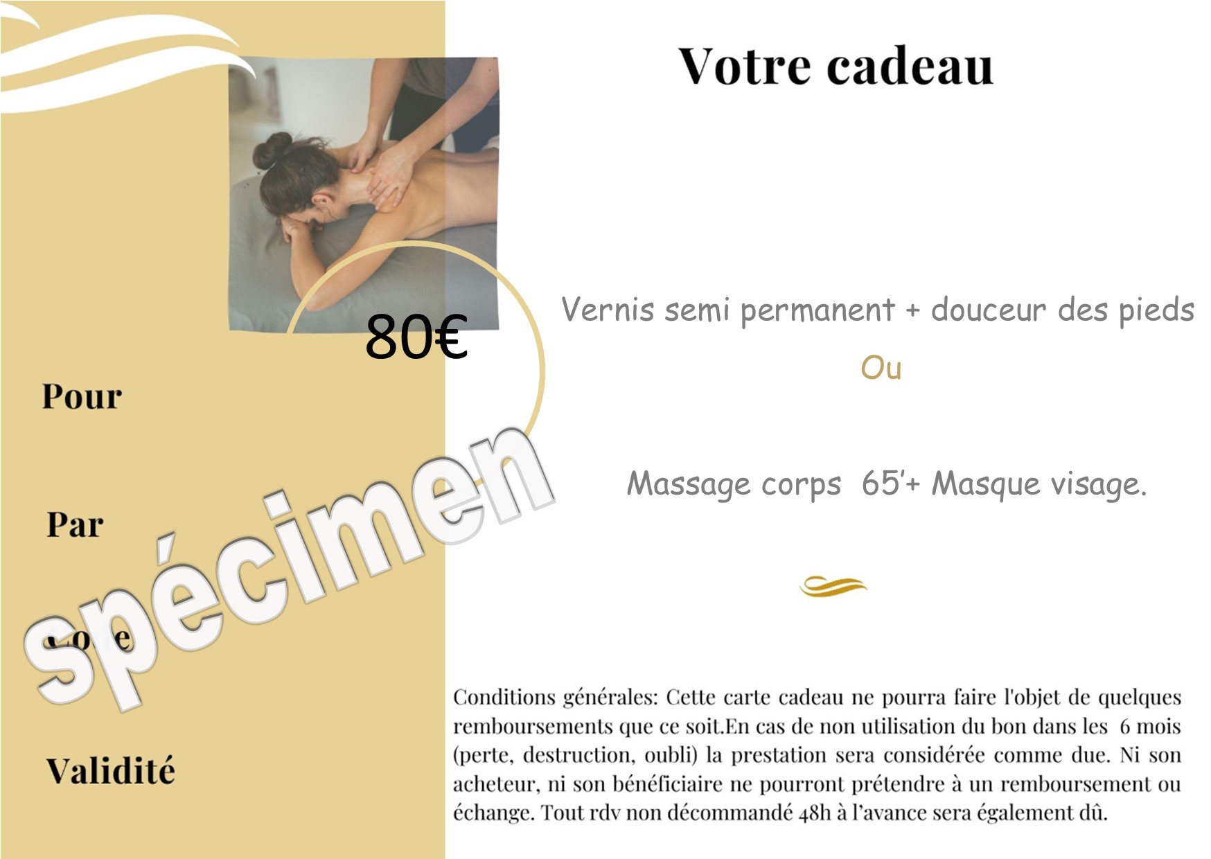 Bon cadeau compose mai 80 2020
