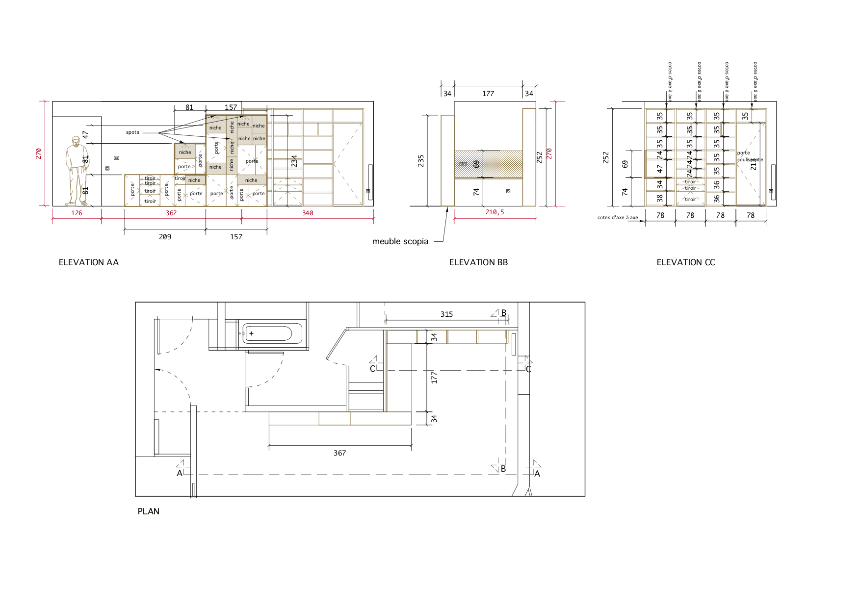 Appartement boulogne espace salon