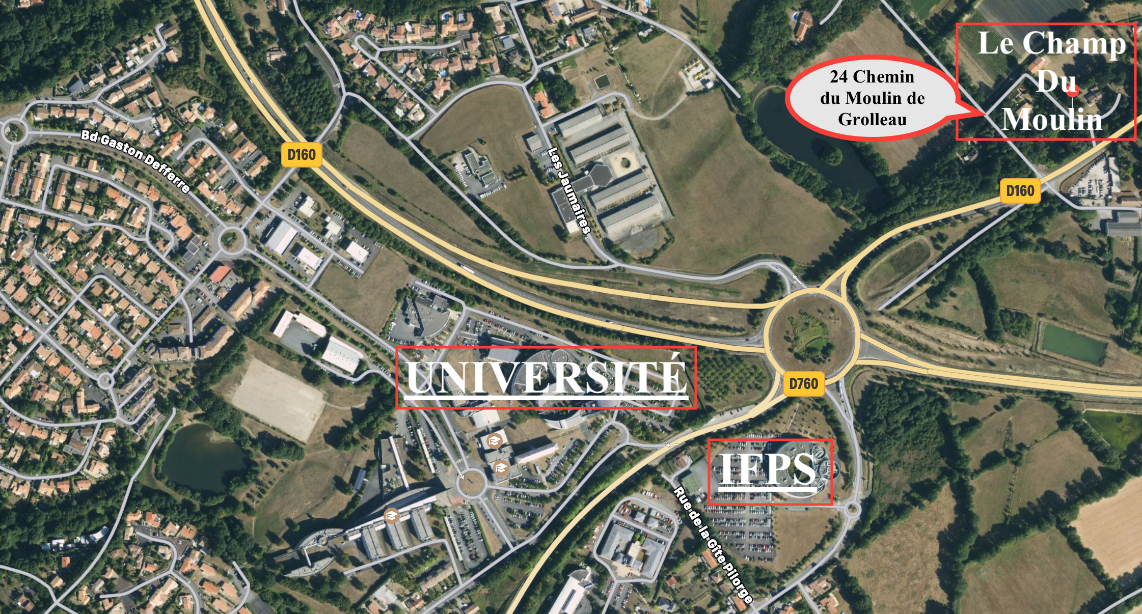 Plan de situation de la residence