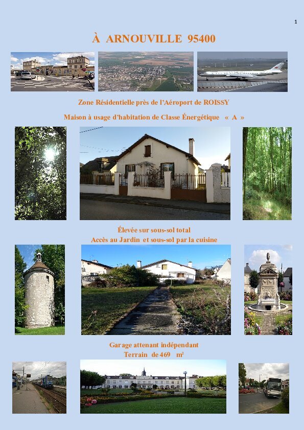 2 Maison a Arnouville et son environnement a convertir