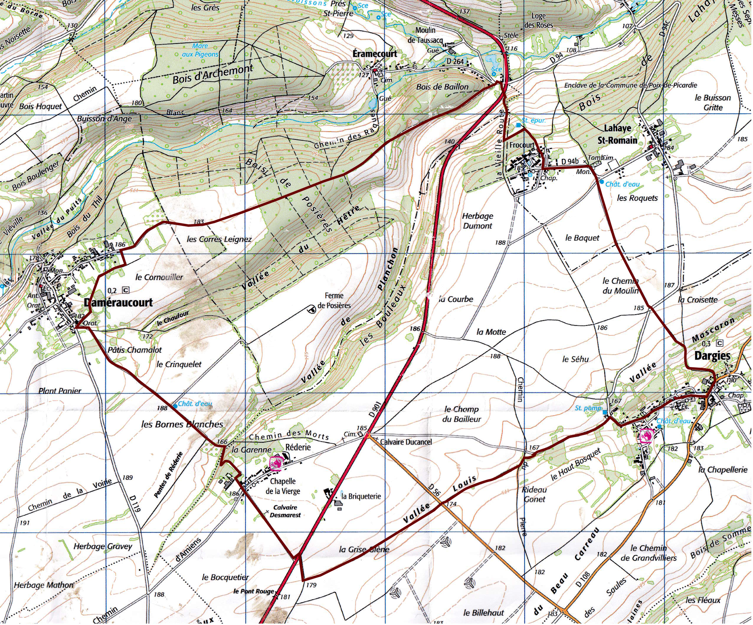 Dargies-Dameraucourt-13km