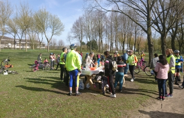 Collation des cyclistes