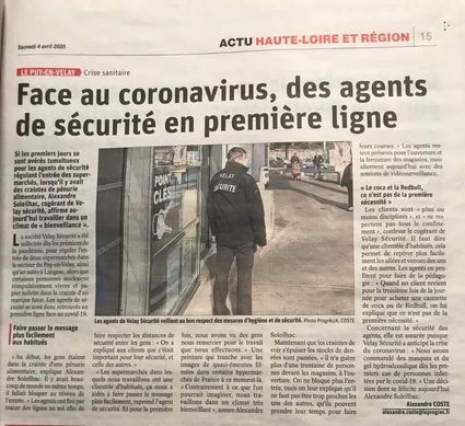 Face au coronavirus, des agents de sécurité en première ligne