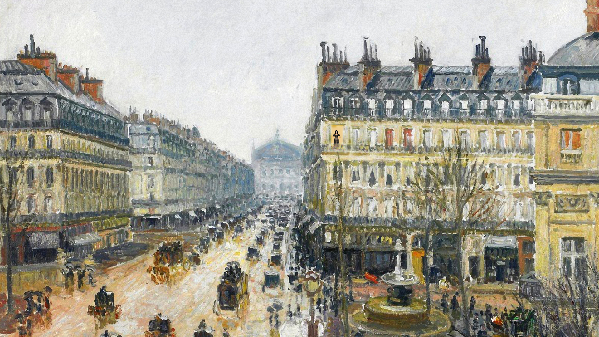 Tenebræ à Paris 
rue Saint-Honoré, dans l'après-midi. Effet de pluie
Camille Pissaro