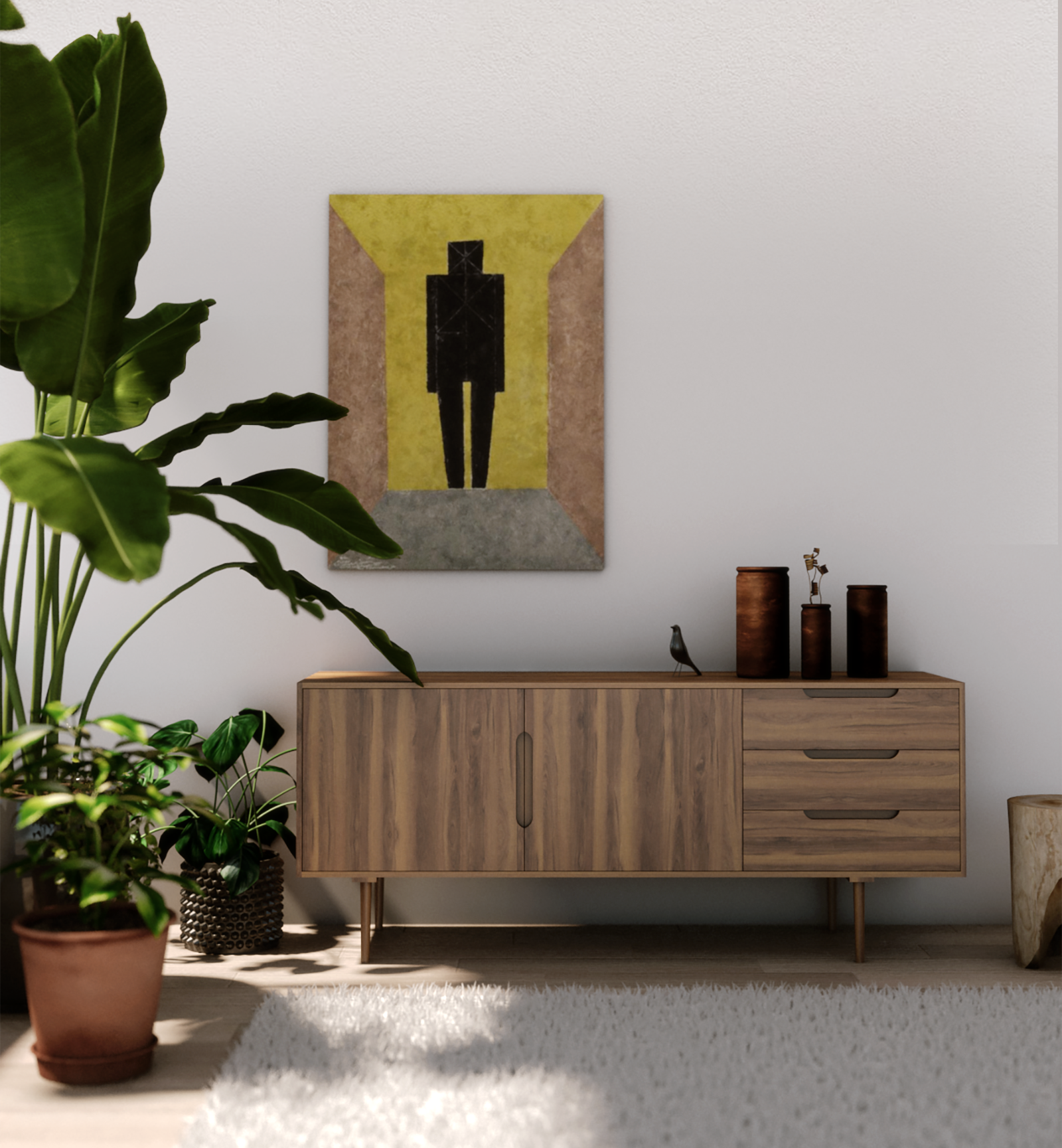 Brown wooden sideboard 700549