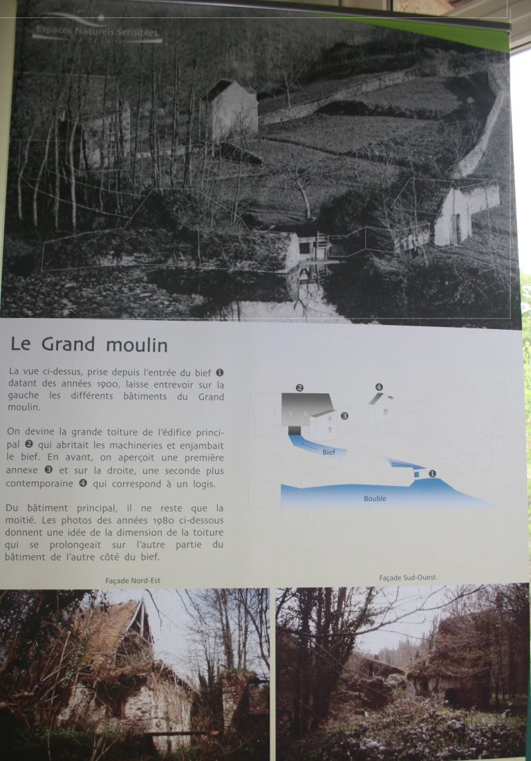 Le grand moulin en 1900 et 1980
