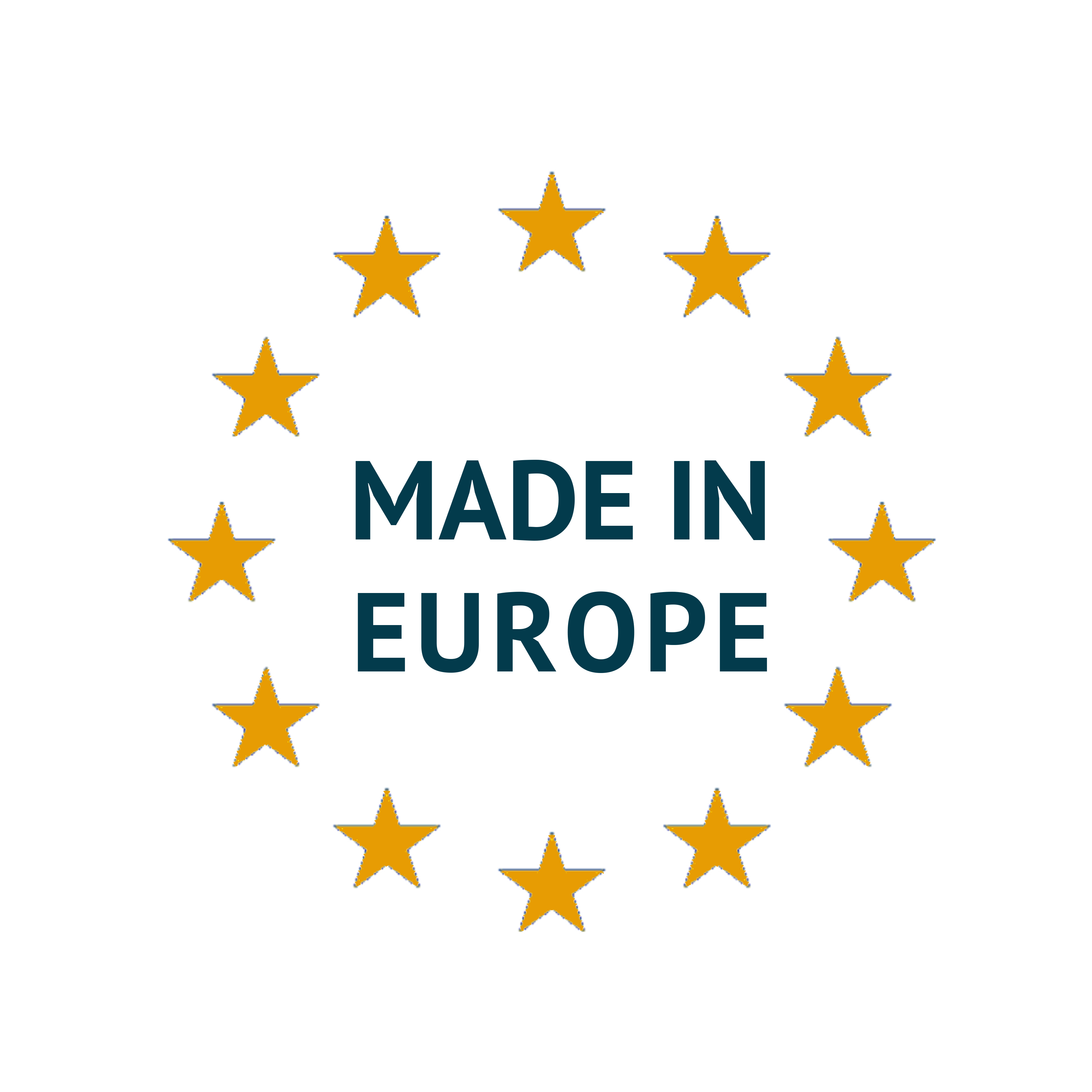 Logo made in europe CABANE A JOUETS : jouets en bois, made in France et made in Europe, kits créatifs, draisienne, jeux de société enfant et famille 