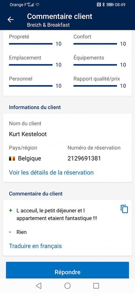 Commentaires et notes booking 1