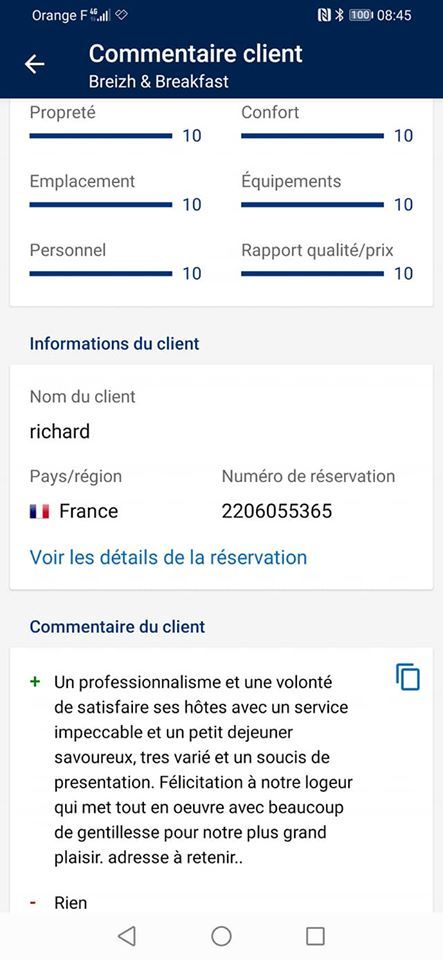 Commentaires et notes booking 4