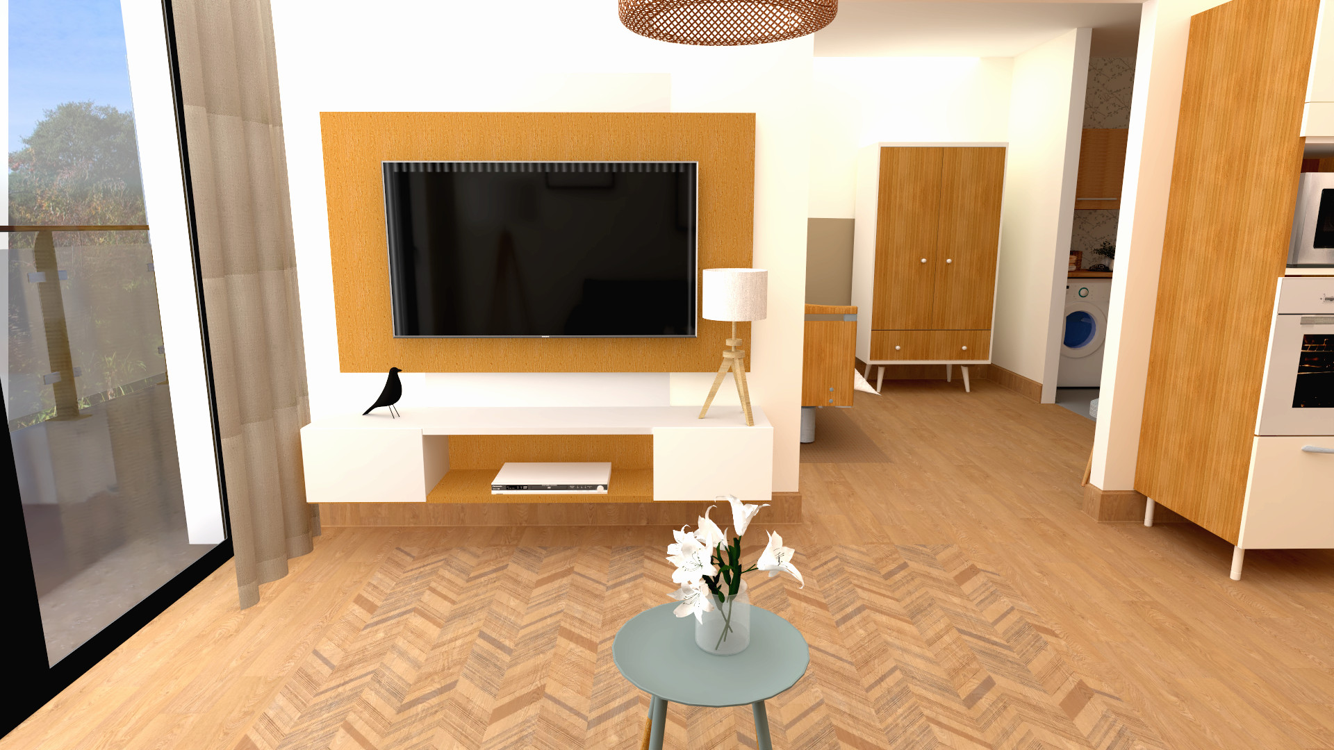 Vue salon tv g gerflor