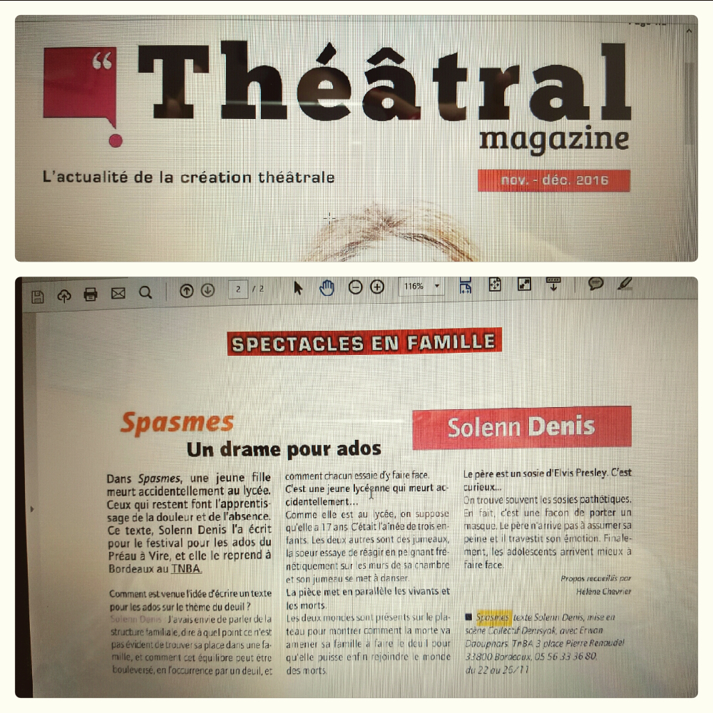 Thc3a9c3a2tral magazine nov 2016