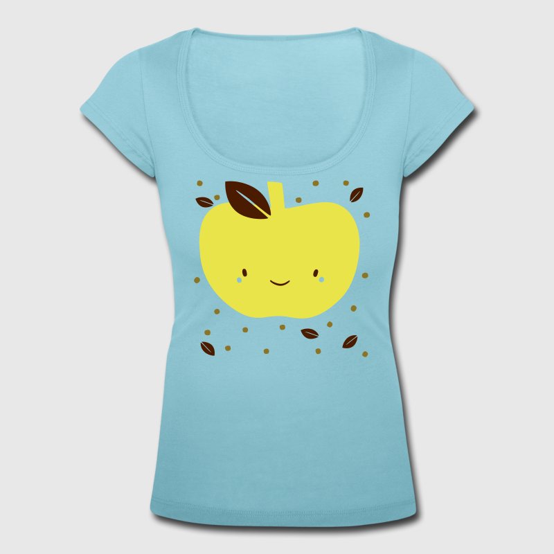 Pomme reinette or t femme u kawaii t shirt col rond u femme