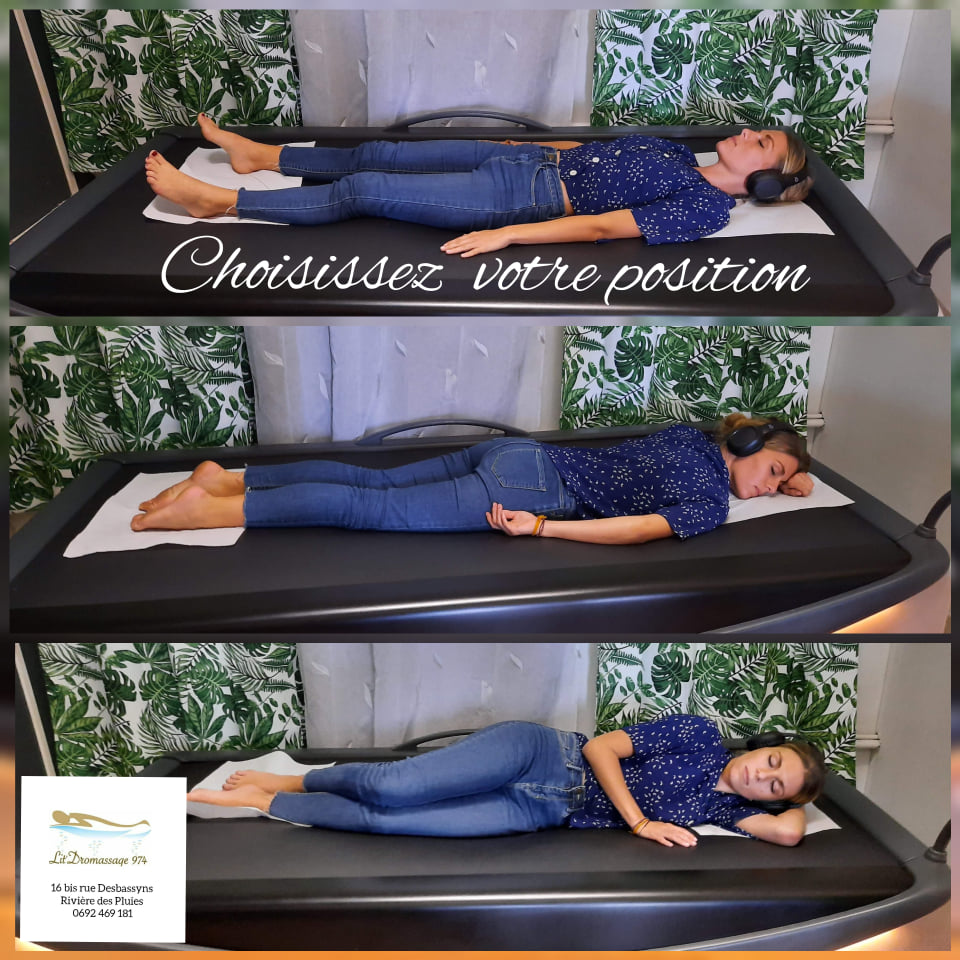 Le lit hydromassant à sec chez Lit'Dromassage Beauté & Bien-être à La rivière des pluies. Ste-Marie.