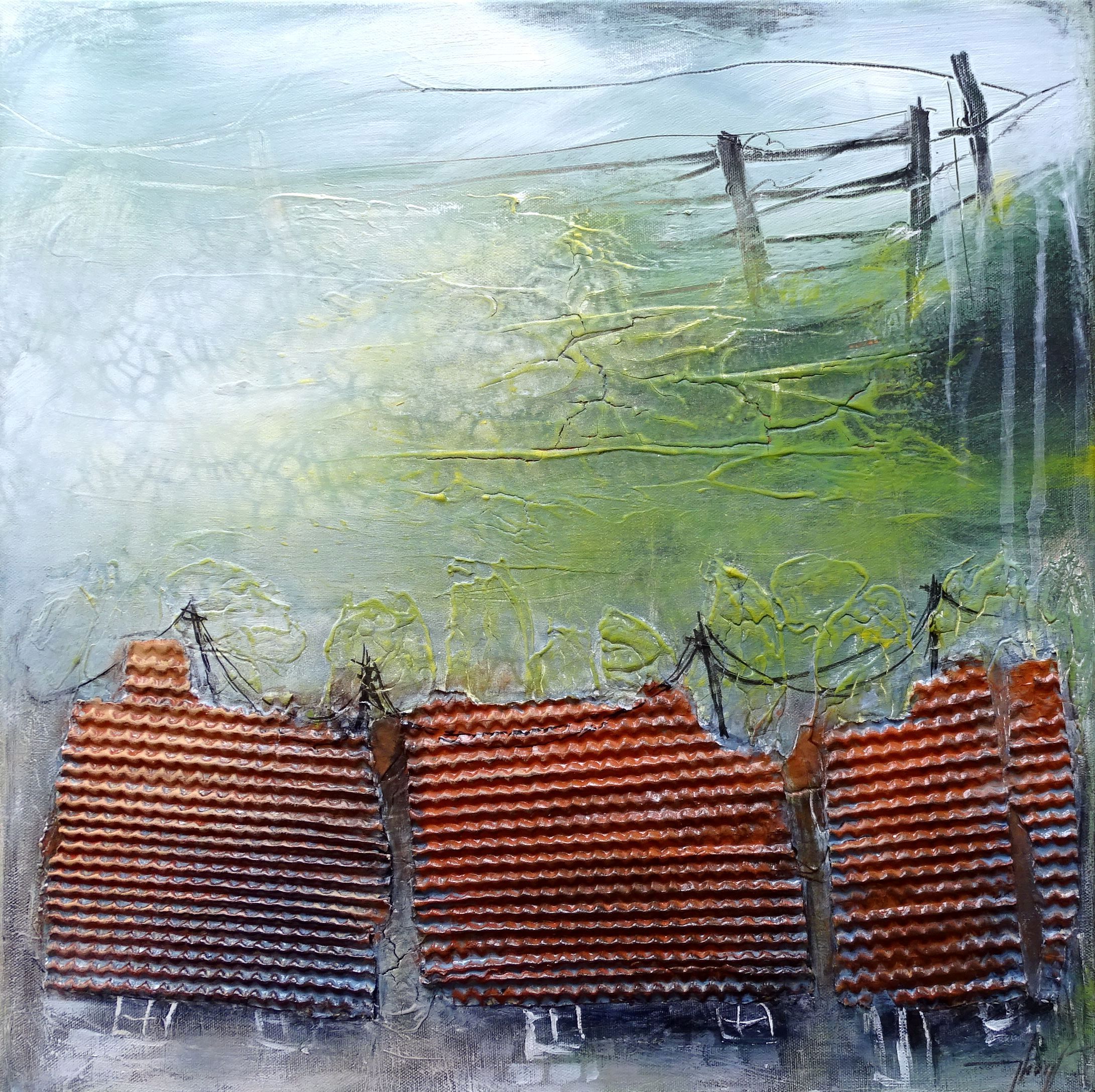 B village de la paix mixte 50 x 50cm 480 