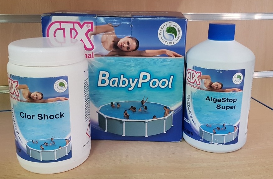 KIT DE DESINFECTION BABYPOOL ASTRALPOOL
kit compremant :
* 500 gr de Chlore choc poudre
Dosage : 150g/10m3
* 500 ml d'anti-algues liquide
Dosage : Traitement initial 500ml/ 50m3
Traitement d'entretien 250ml/ 100M3/Semaine