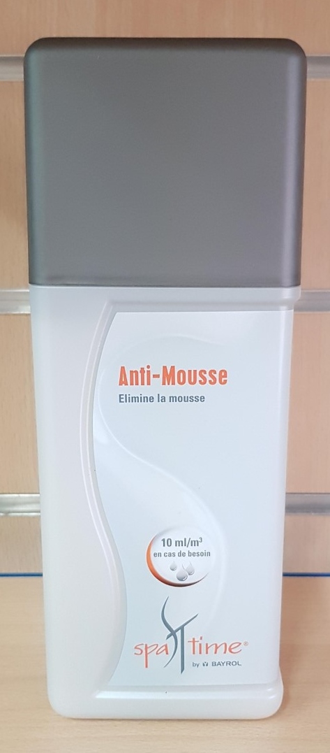 GAMME SPA TIME : ANTI-MOUSSE
Evite la formation de mousse
Dosage : 10ml/m3 