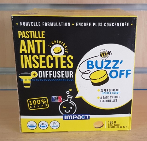 Parfum piscine 100% tranquille.
Pastilles à base d'huiles essentielles destinée à repousser les insectes (guêpes, moustiques....)
1 comprimé/50m3