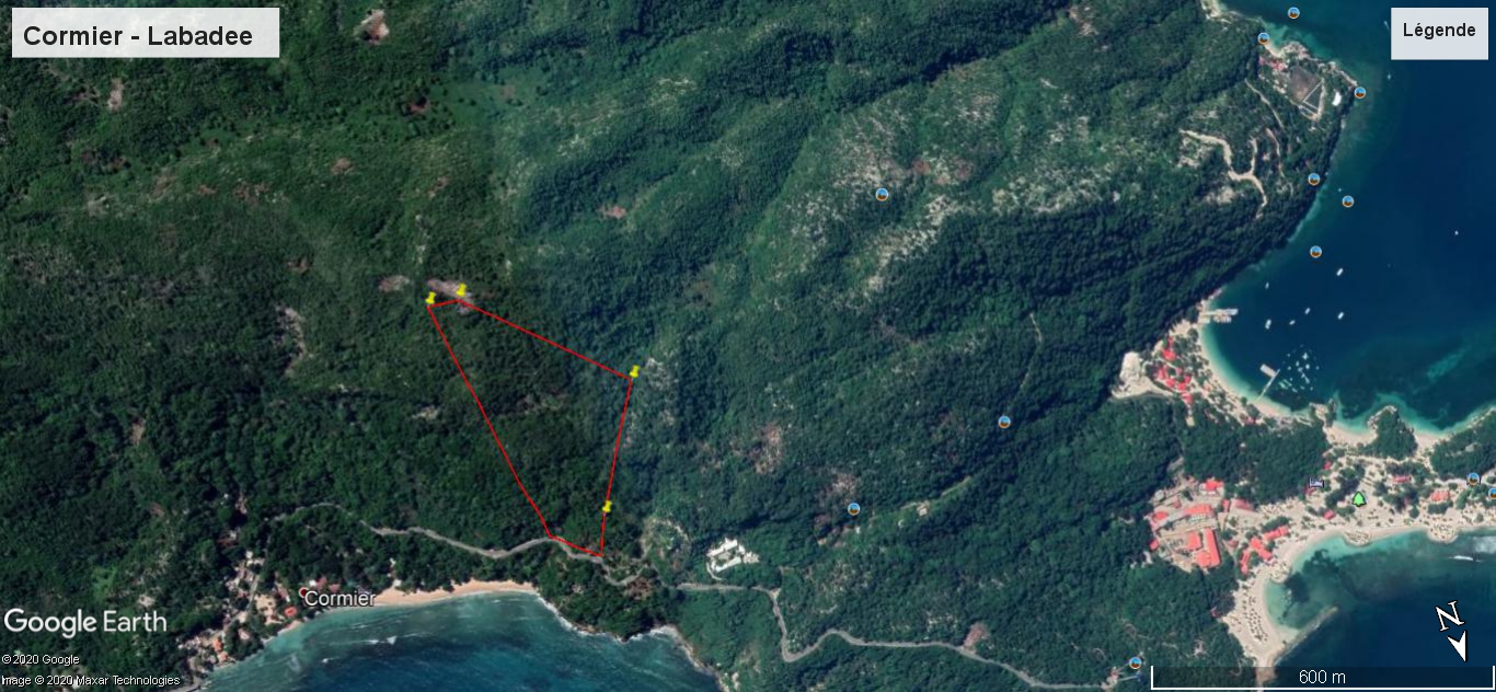 Between Cormier and Labadee, along the road