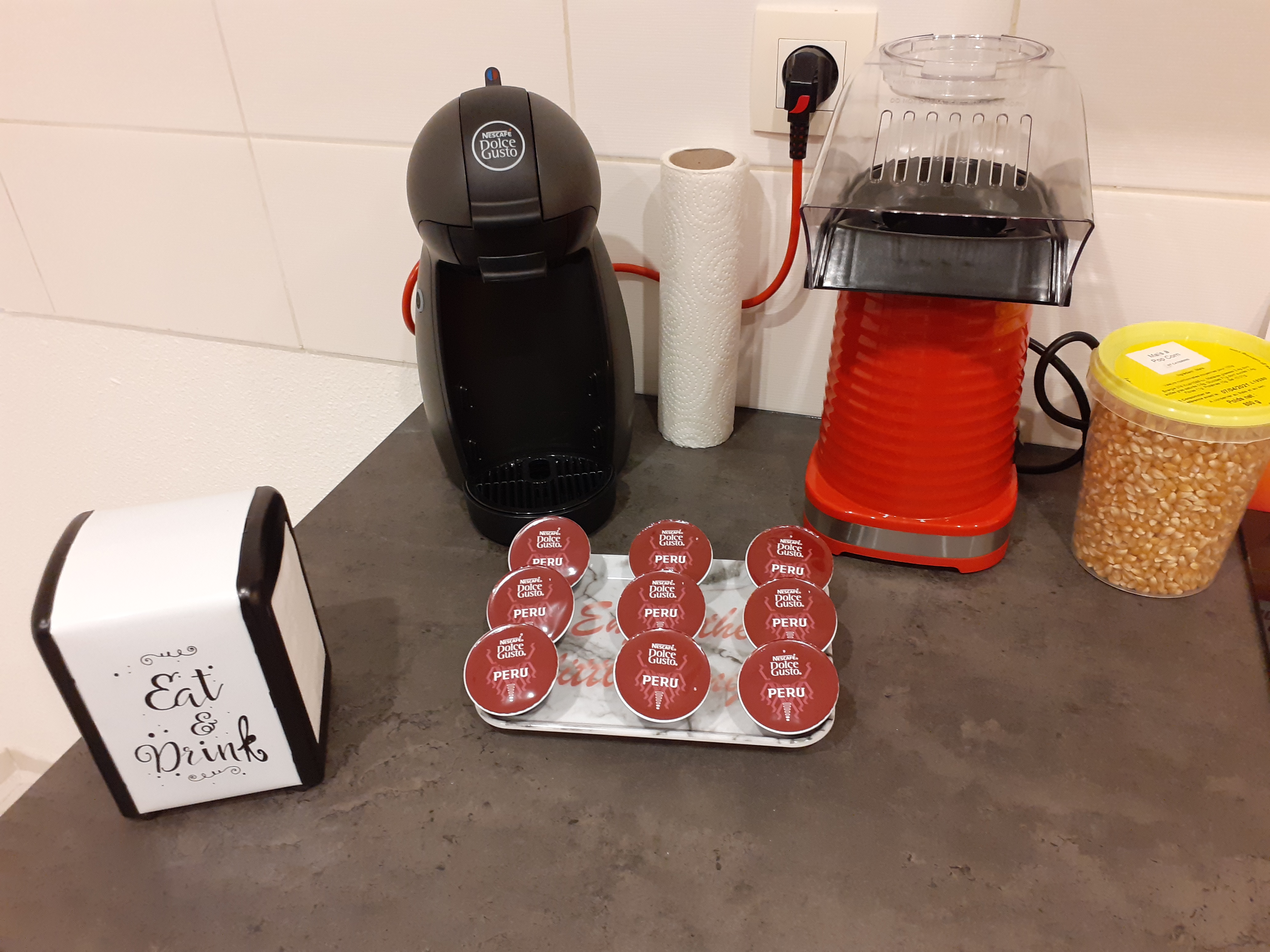 Cafe et popcorn