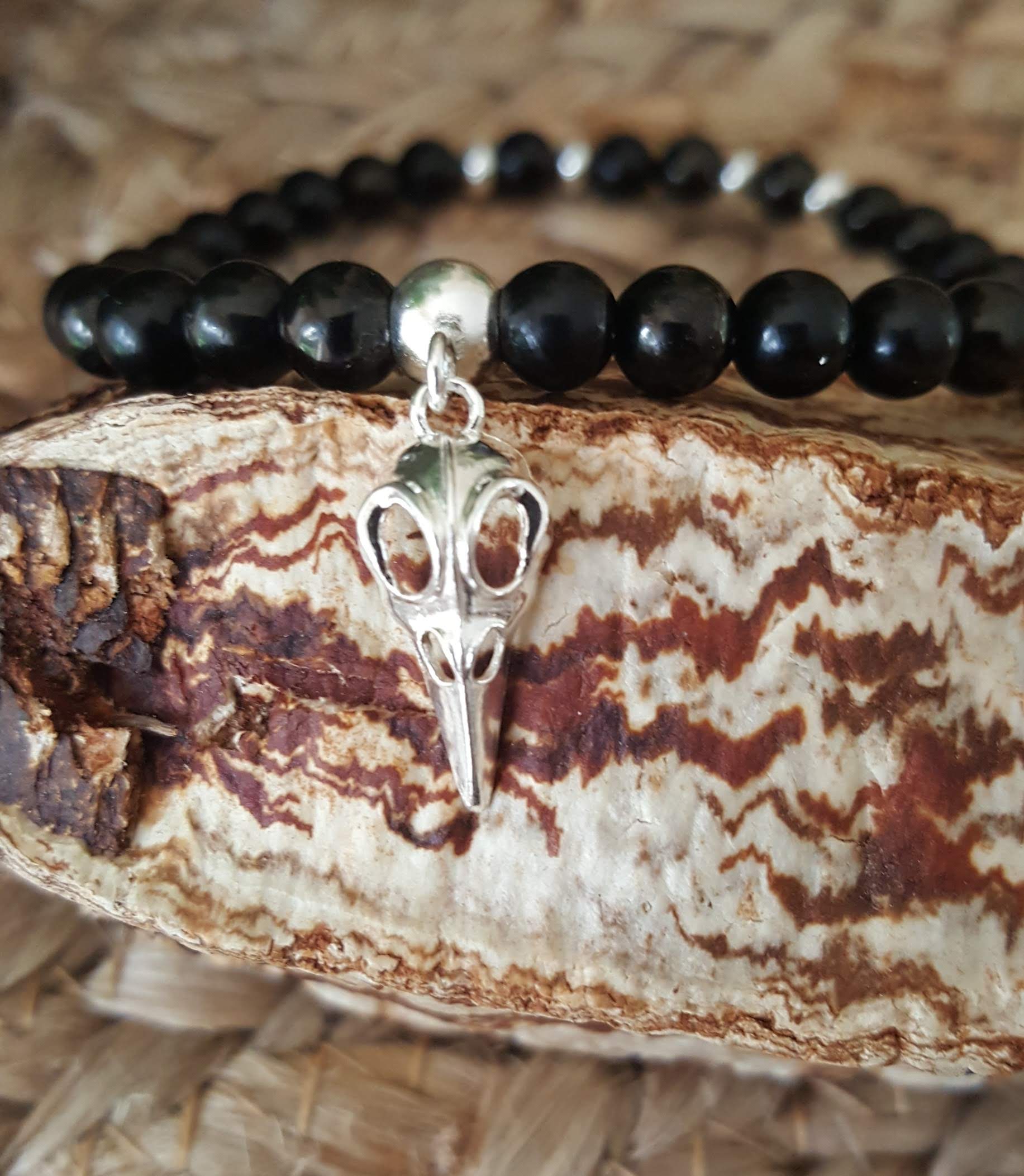 Bracelet jais 6k19 argent