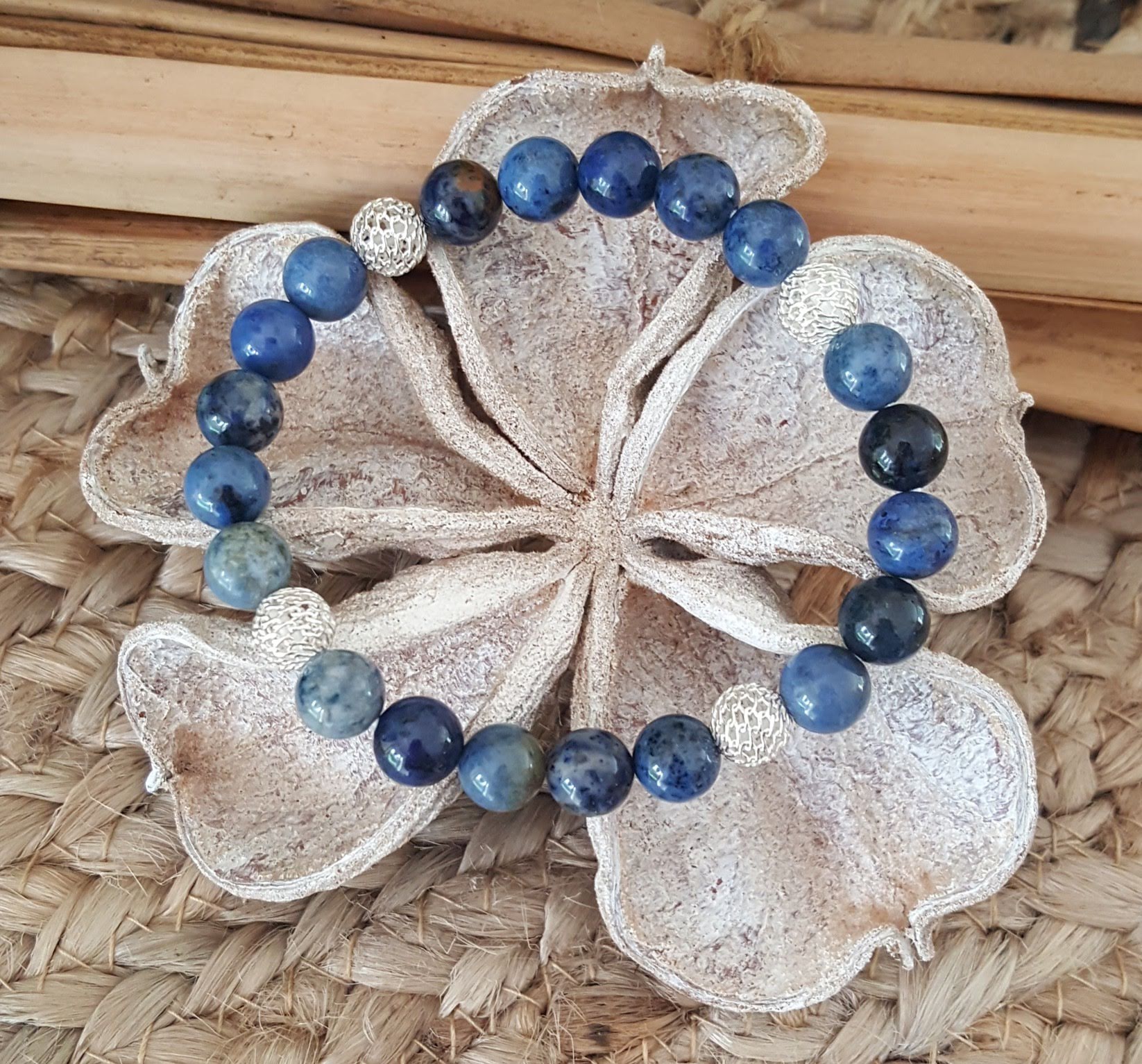 Bracelet dumortierite 8p17