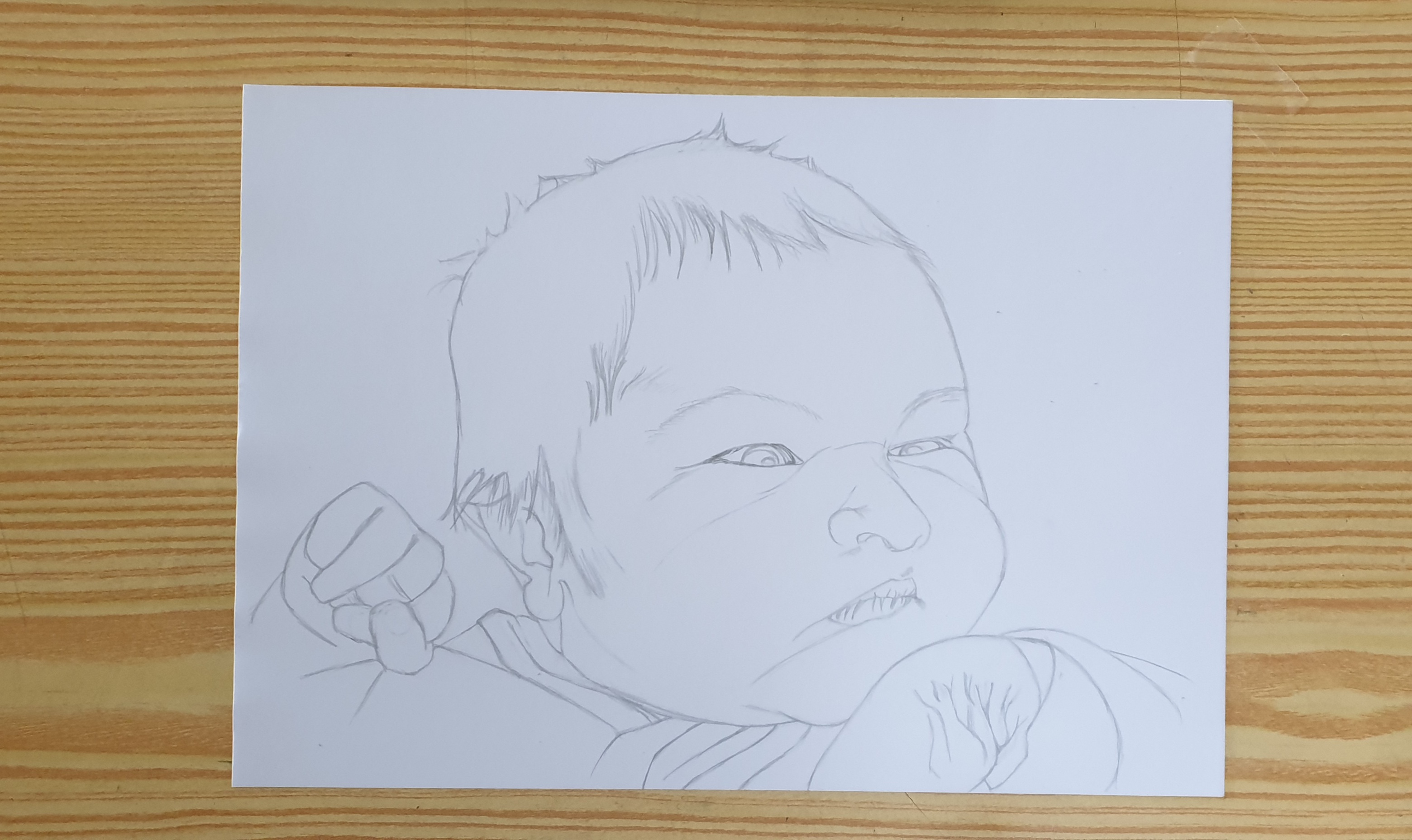 Portait de Nouveau-né en cours