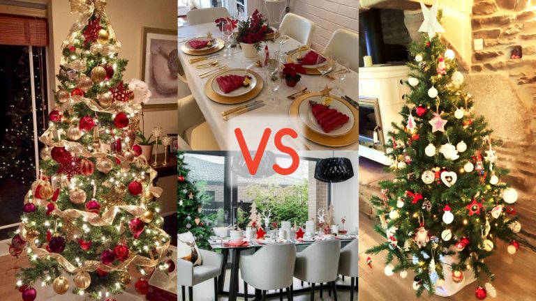 Noël traditionnel : rouge et or VS rouge et blanc 