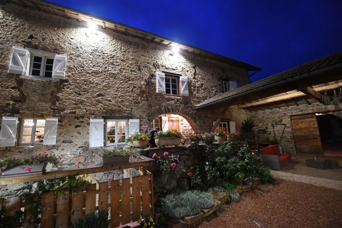 Terrasse, vue de nuit